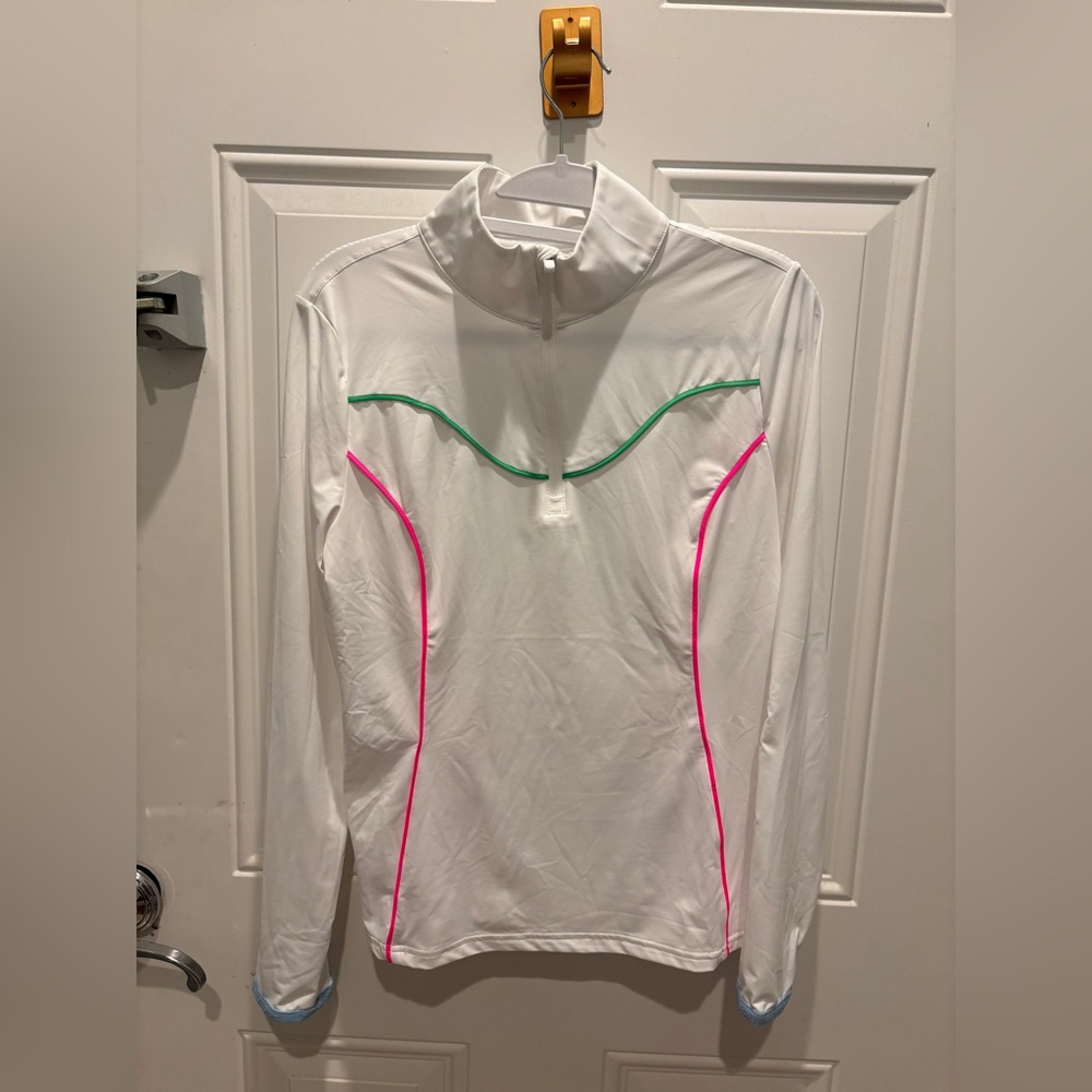 G/FORE
Women's Stretch Nylon Interlock Tipped 1/4 Zip Pullover - Picture 3 of 6